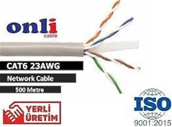 Onli U-UTP 23 AWG CCA 500 Metre Turuncu Cat6 Kablo