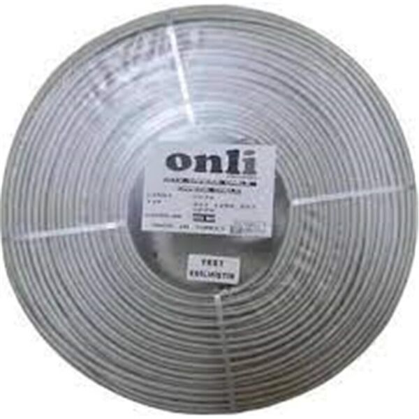 Onli ON-5002 2+1 PE 1x0,50 mini Coax 2x0,50mm 100 metre Dış Ortam CCA Kamera Kablosu