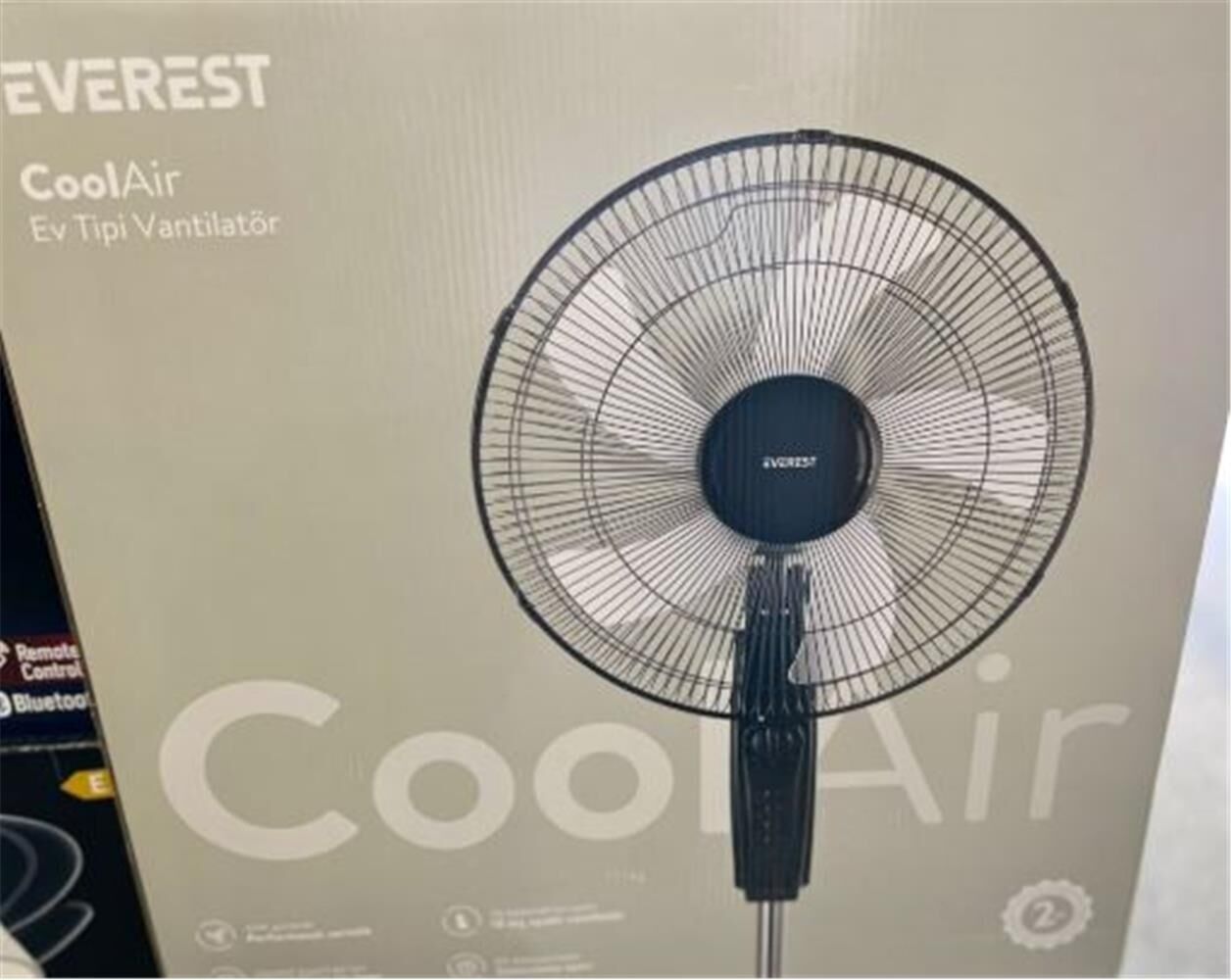 Everest Fan11 CoolAir Siyah-Gri 45w 5 Kanat 3 Kademe 1200RPM