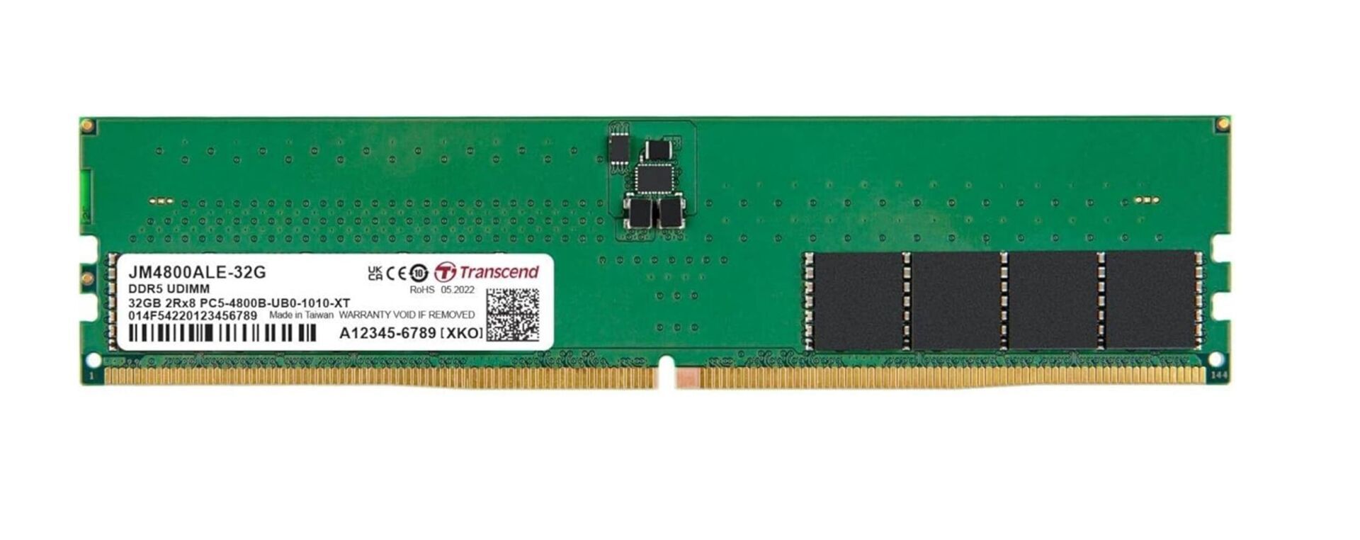 Transcend JM4800ALE-16G 16GB DDR5 4800Mhz CL40 1.1V Masaüstü Pc Ram