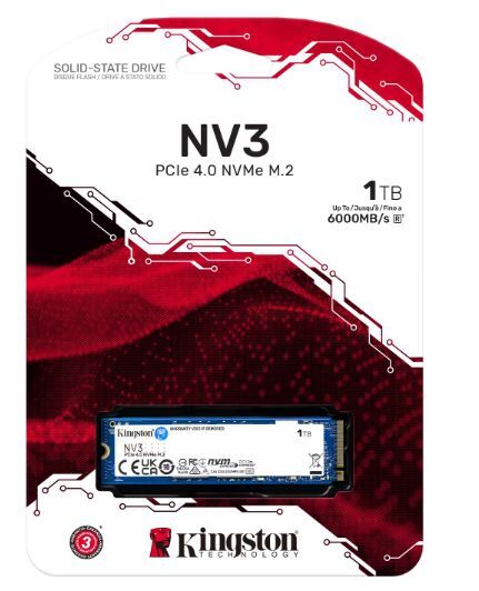 1TB KINGSTON NV3 SNV3S/1000G 6000/4000MB/S M.2 NVMe PCIe 4.0