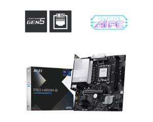 Msı Pro H810M-B Intel H810 Soket 1851 DDR5 6400+(OC)MHz mATX Gaming (Oyuncu) Anakart