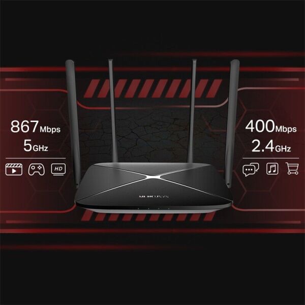TP-LINK MERCUSYS AC12G AC1300 867MBPS/5GHZ/400MBPS/2.4GHZ DUAL BAND KABLOSUZ ROUTER