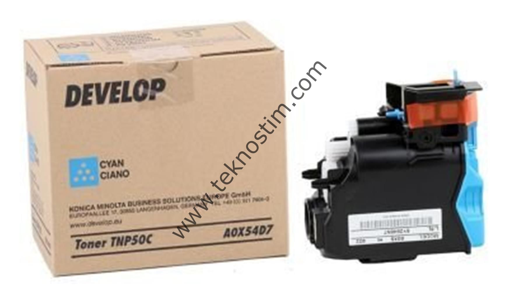 Develop TNP50C Cyan Mavi Orjinal Fotokopi Toneri Ineo +3100P 5.000 Sayfa