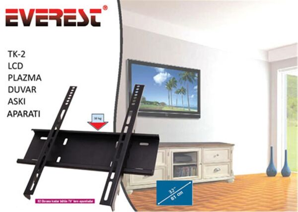 HADRON HDX8704 TV Askı Aparatı 43-60 İnç 50 Kg Siyah