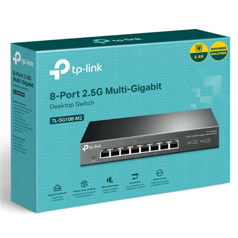 TP-LINK TL-SG108-M2 8 PORT 2.5G MULTI GIGABIT YÖNETİLEBİLİR METAL KASA SWITCH