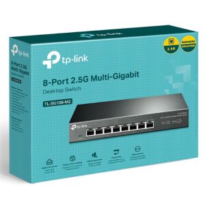 TP-LINK TL-SG108-M2 8 PORT 2.5G MULTI GIGABIT YÖNETİLEBİLİR METAL KASA SWITCH
