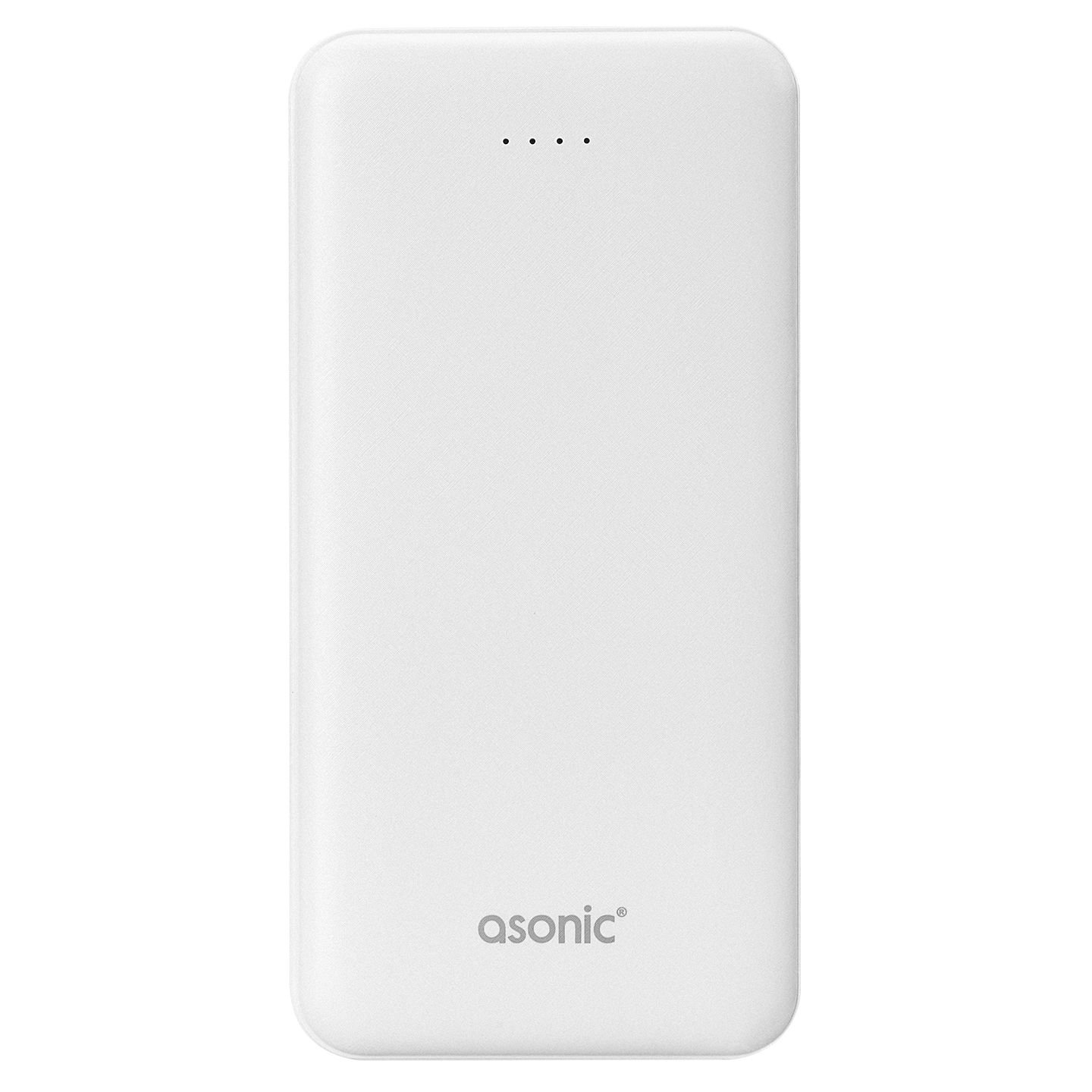Asonic AS-P10 10000mAh 2-USB Output Powerbank Beyaz Taşınabilir Pil Şarj Cihazı