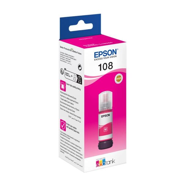 Epson 108  T09C3 Magenta Kırmızı Şişe Mürekkep T09C34A L18050-L8050