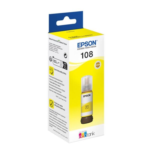 Epson 108 T09C4  Yellow Sarı Şişe Mürekkep T09C44A L18050-L8050