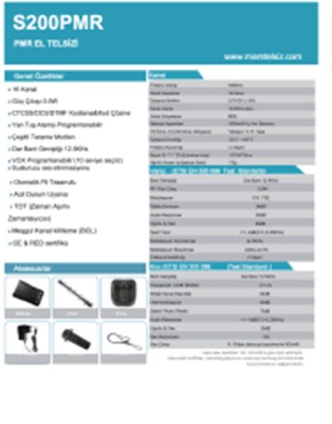 Sfe S900 El Telsizi PMR Tekli Paket 16 Kanal