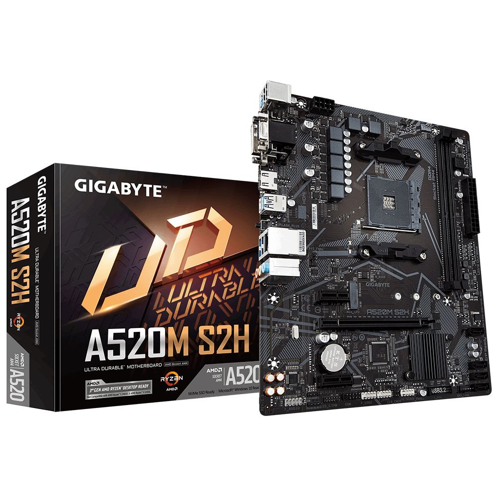 GIGABYTE GA-A520M-S2H DDR4 5100(OC) HDMI AM4