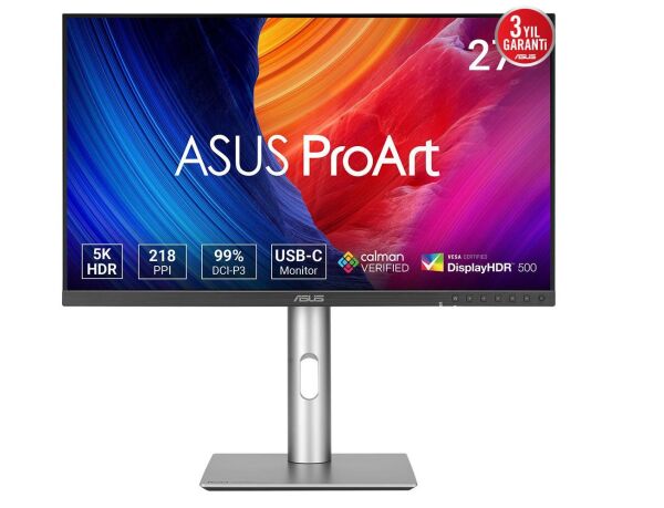 Asus 27'' ProArt Display PA27JCV 5ms 60Hz VESA DisplayHDR 500 5K Ultra HD IPS Profesyonel Monitör