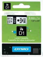 DYMO S0720790 D1 Yedek Şerit, 6 mm x 7 mt, Sarı- Siyah (43618)