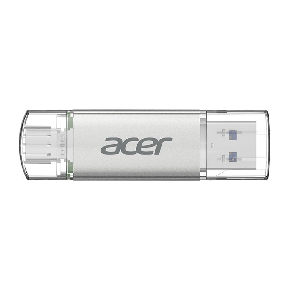 Acer 128GB USB 3.2 UT300-128GB USB-A+USB-C Çift Taraflı Metal Flash Bellek