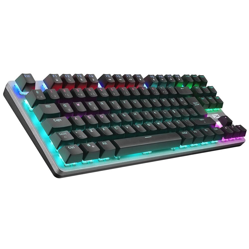 Altec Lansing ALGK8404 Siyah-Gümüş BLUE SWITCH Rainbow 87 Tuşlu  Mekanik Gaming Oyuncu Klavye