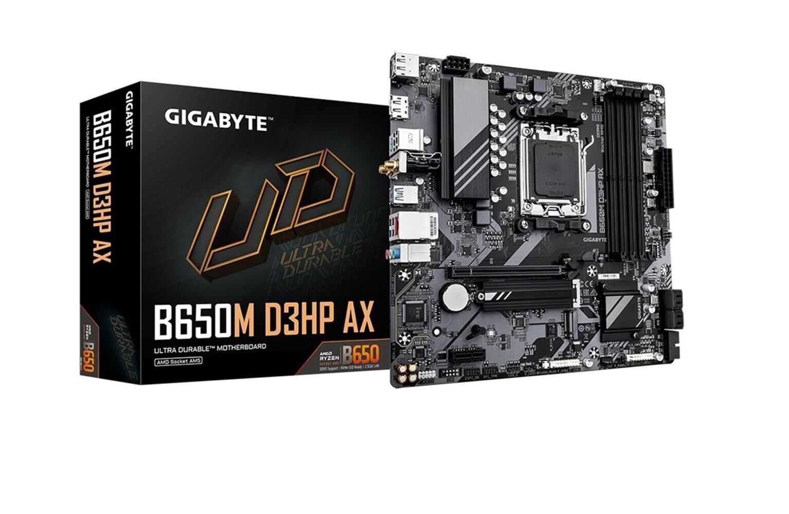 Gigabyte B650M D3HP Ax Amd B650 Am5 Ddr5 7600MHZ (Oc) Hdmı-dp M.2 Wi-Fi Rgb Matx Anakart