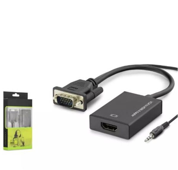 Hadron Hdx7794 Vga To Hdmi F Çevirici + Audio 1080P Siyah