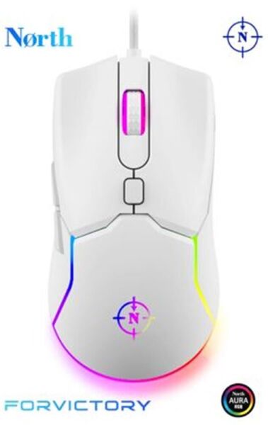 North Air White RGB Kablolu Profesyonel Oyuncu Mouse