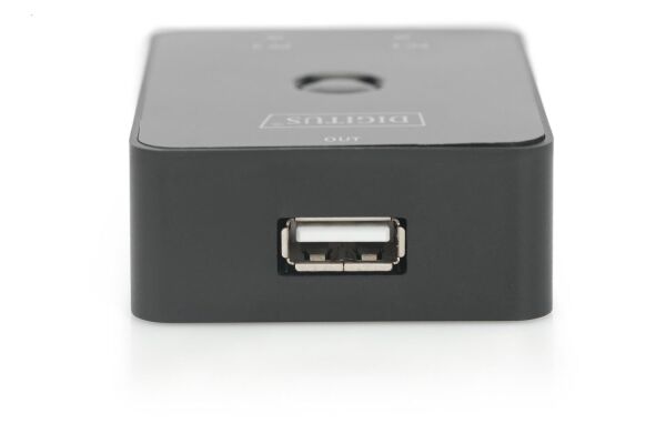 Digitus DA-70135 USB Arayüzüne Sahip Cihazları Paylaştıran Switch, USB 2.0, 2 PC,