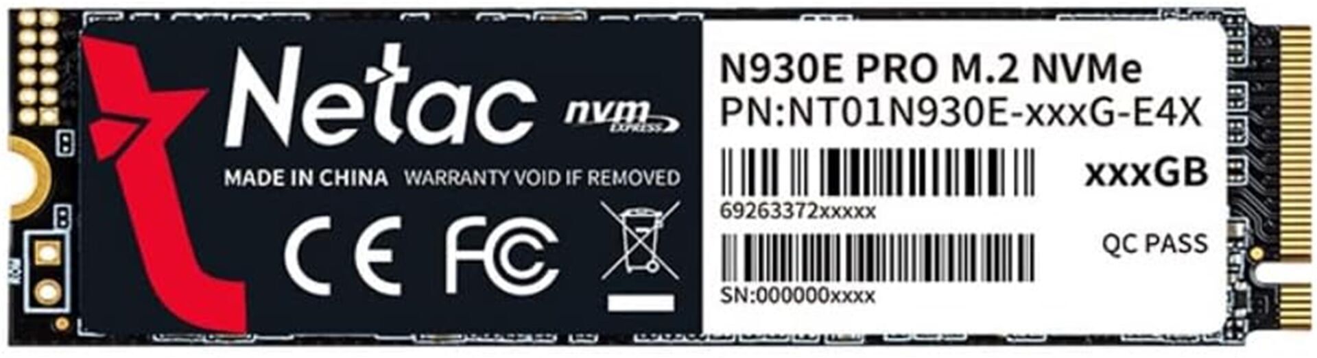 Netac 1Tb N930E Pro NT01N930E-001T 2130-1720 MB-S M.2 NVMe SSD