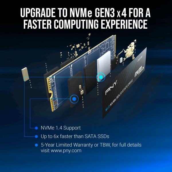 PNY CS2230 2TB 3300/2600 NVMe PCIe M.2 SSD (M280CS2230-2TB-RB)