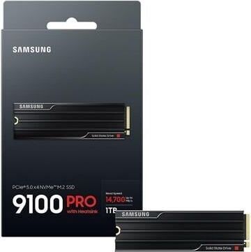 1TB SAMSUNG 9100 PRO HEATSINK 14700/14800MB/s MZ-VAP1T0CW SSD