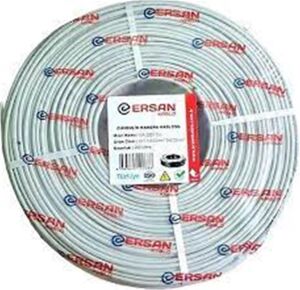 ERSAN ER-2201CU 2+1 1x0,22 mini Coax 2x0,22mm 100  metre CCTV Kamera Kablosu