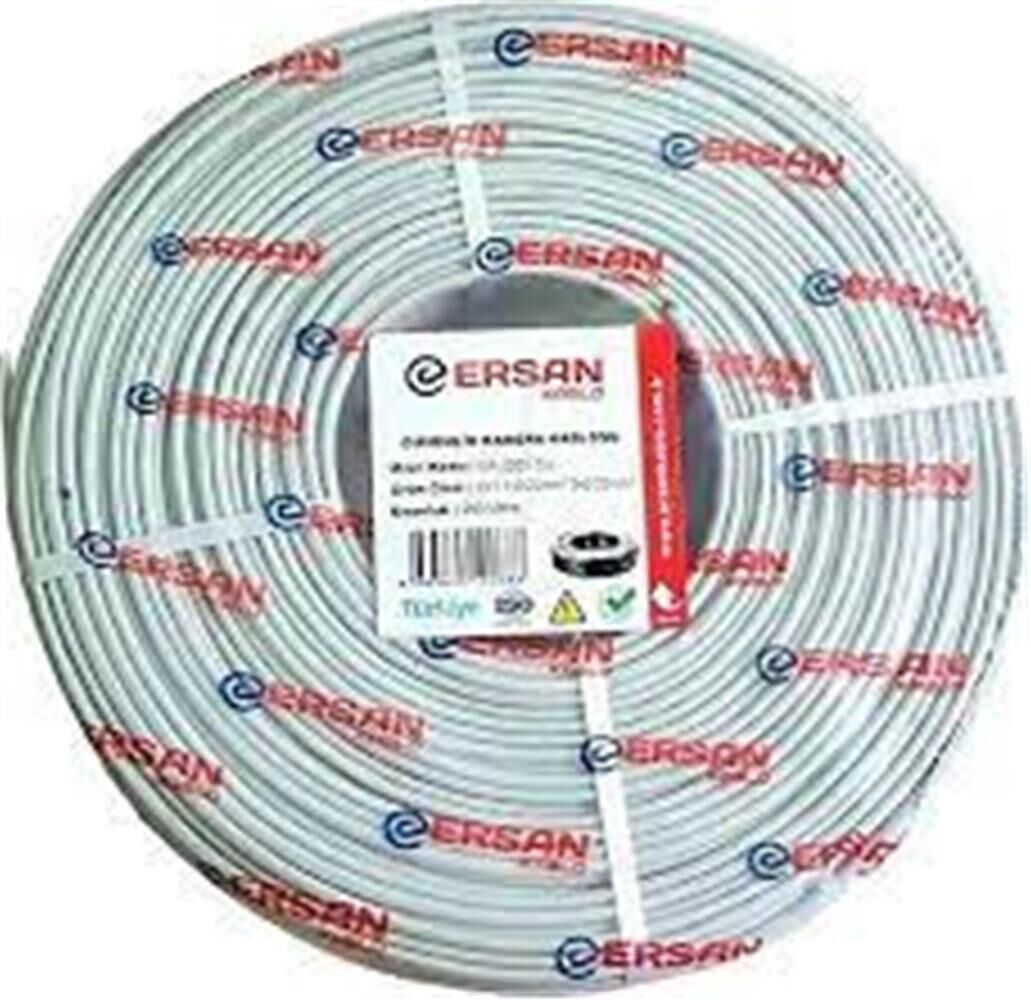 ERSAN ER-2201CU 2+1 1x0,22 mini Coax 2x0,22mm 100  metre CCTV Kamera Kablosu