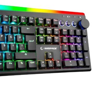 Rampage KB-R97 X-TRACER Siyah  RGB Aydınlatmalı Red SwitchGaming Oyuncu Mekanik Klavye