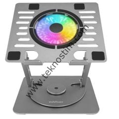Addison AD-RC35 360 Derece Dönebilen Fanlı RGB Işıklı Metal Laptop Stand