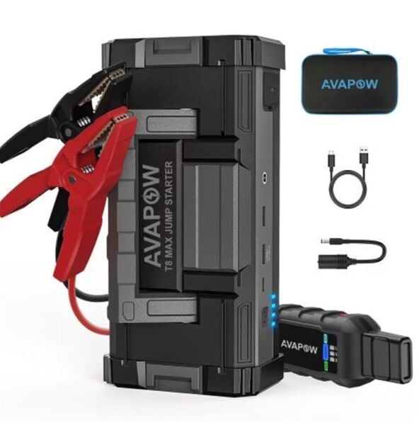 Avapow A68 32000mAh 6000A(2Vden Düşük Aküyü Çalıştıran) Jump Starter Taşınabilir Akü Takviye Kiti