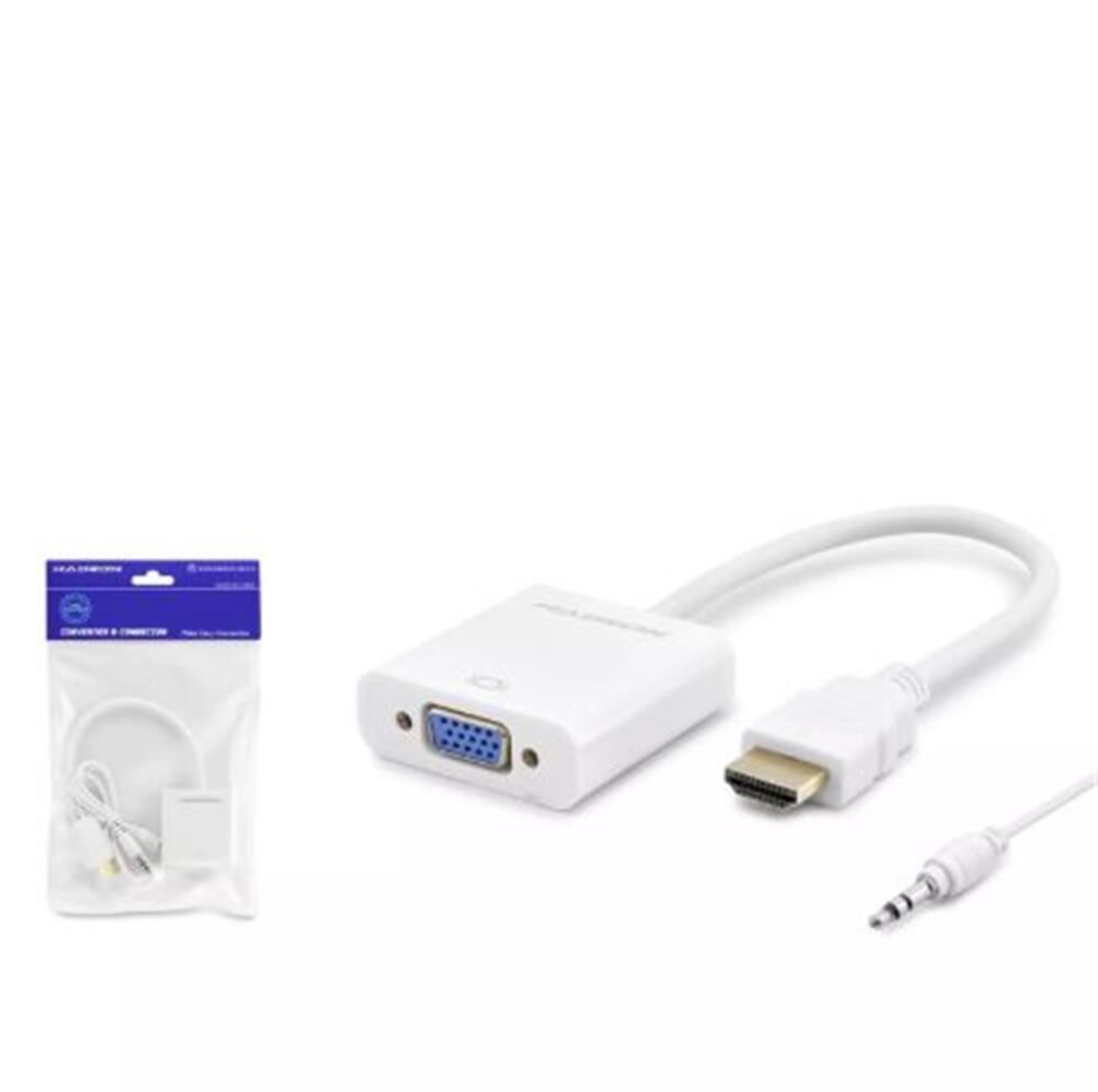 Hadron Hdx2019 Hdmi To Vga F Çevirici 1080P + Audio Beyaz