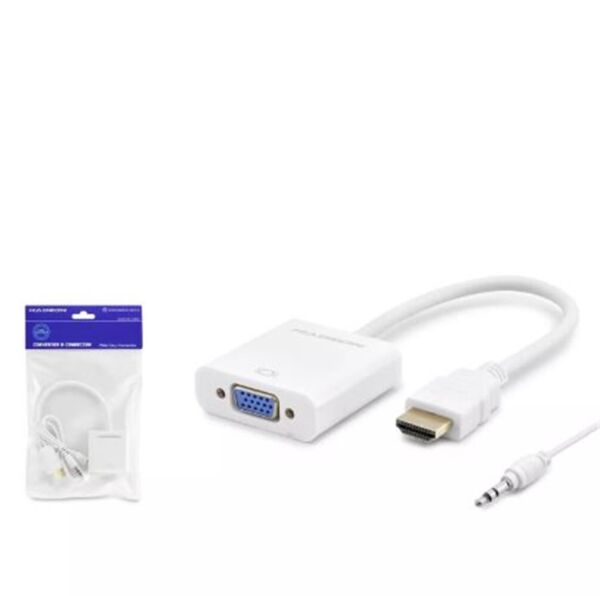 Hadron Hdx2019 Hdmi To Vga F Çevirici 1080P + Audio Beyaz