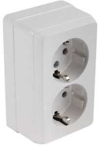 Mutlusan Bron Sıva Üstü İkili Topraklı Priz Beyaz (2160 202 0201)