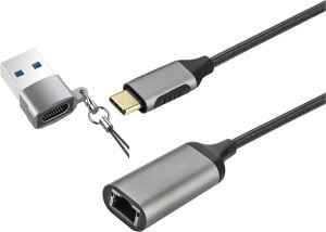 S-link Swapp SW-U3305 Type-C & USB 2.0 10-100-1000Mbps Gigabit Ethernet Adaptör