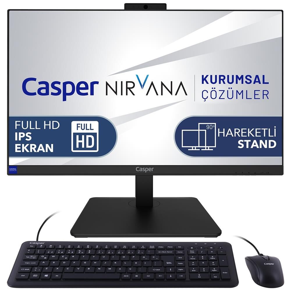 Casper Nirvana One A70.1235-8D00X-V i5 1235U 16GB 250GB M2 SSD Dos 23.8'' FHD AIO