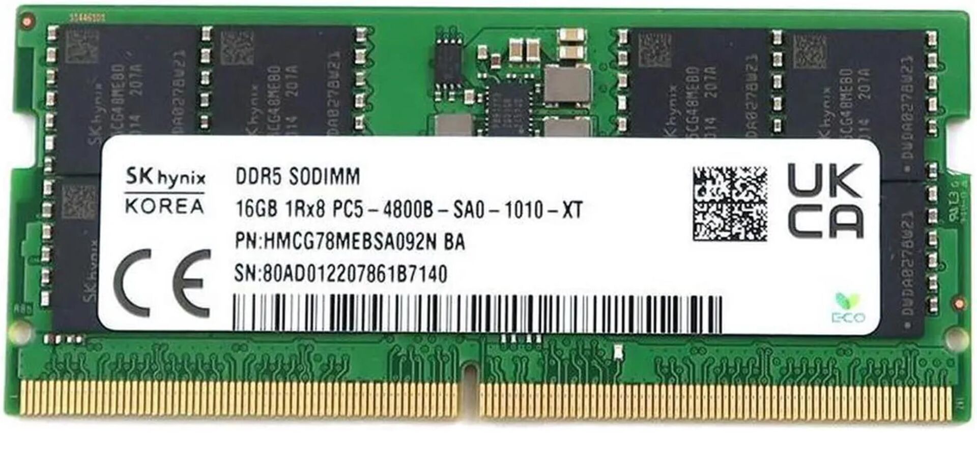 HyNIX 16GB DDR5 4800MHz HYNIX 1.1V Sodimm HMCG78MEBSA092N-BA Notebook Ram