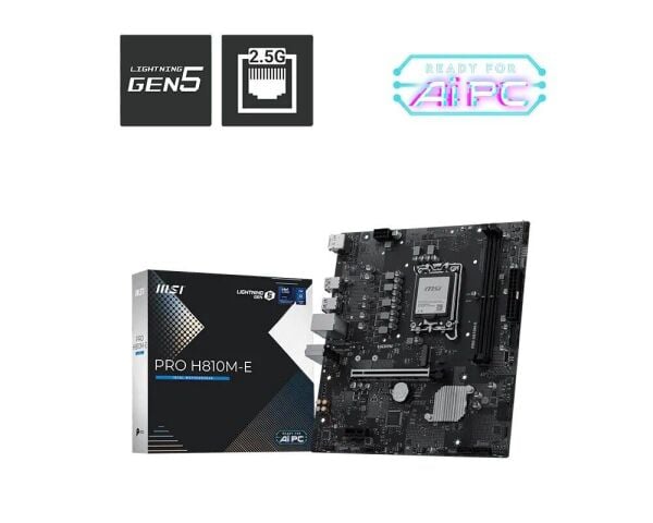 MSI PRO H810M-E DDR5 6400MHz (OC) M.2 mATX 1851P