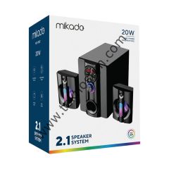 Mikado MD-95BT 2+1 20W Siyah Multimedya FM-BT-SD-USB Speaker Hoparlör Kumandalı