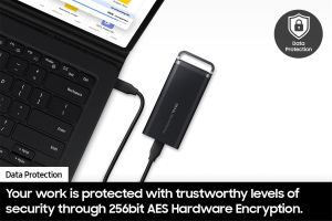 Samsung 8TB T5 Usb 3.2 (Okuma 1050MB - Yazma 1000MB) Siyah Taşınabilir SSD Disk MU-PH8T0S-WW