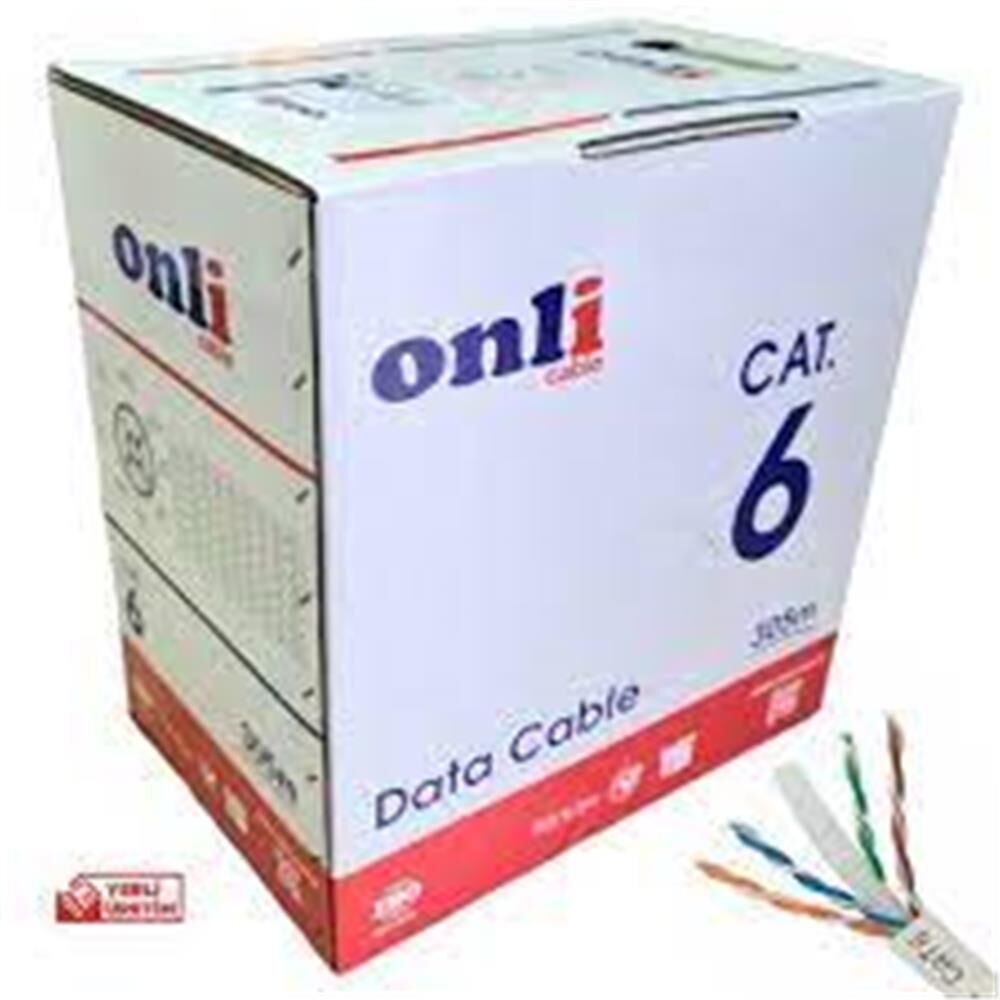 BERK KABLO Sarı 23 AWG 0.50mm CAT6 Ethernet Kablosu (8x0.50mm) 100 Metre Cat6 Kablo Sarı