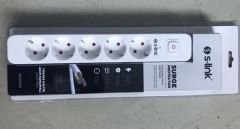 S-link SPG501S 1.5m 1.5mm 100 yüzde  Bakır 750 Joule 5 li Anahtarlı Akım Korumalı Priz