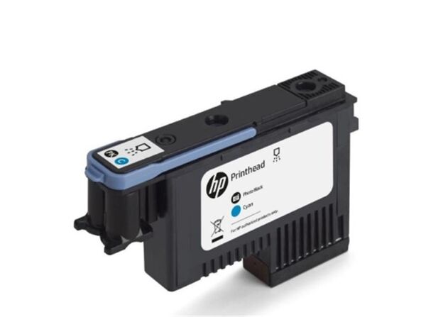 HP F9J86A 744 Fotoğraf Siyahı ve Mavi Baskı Kafası