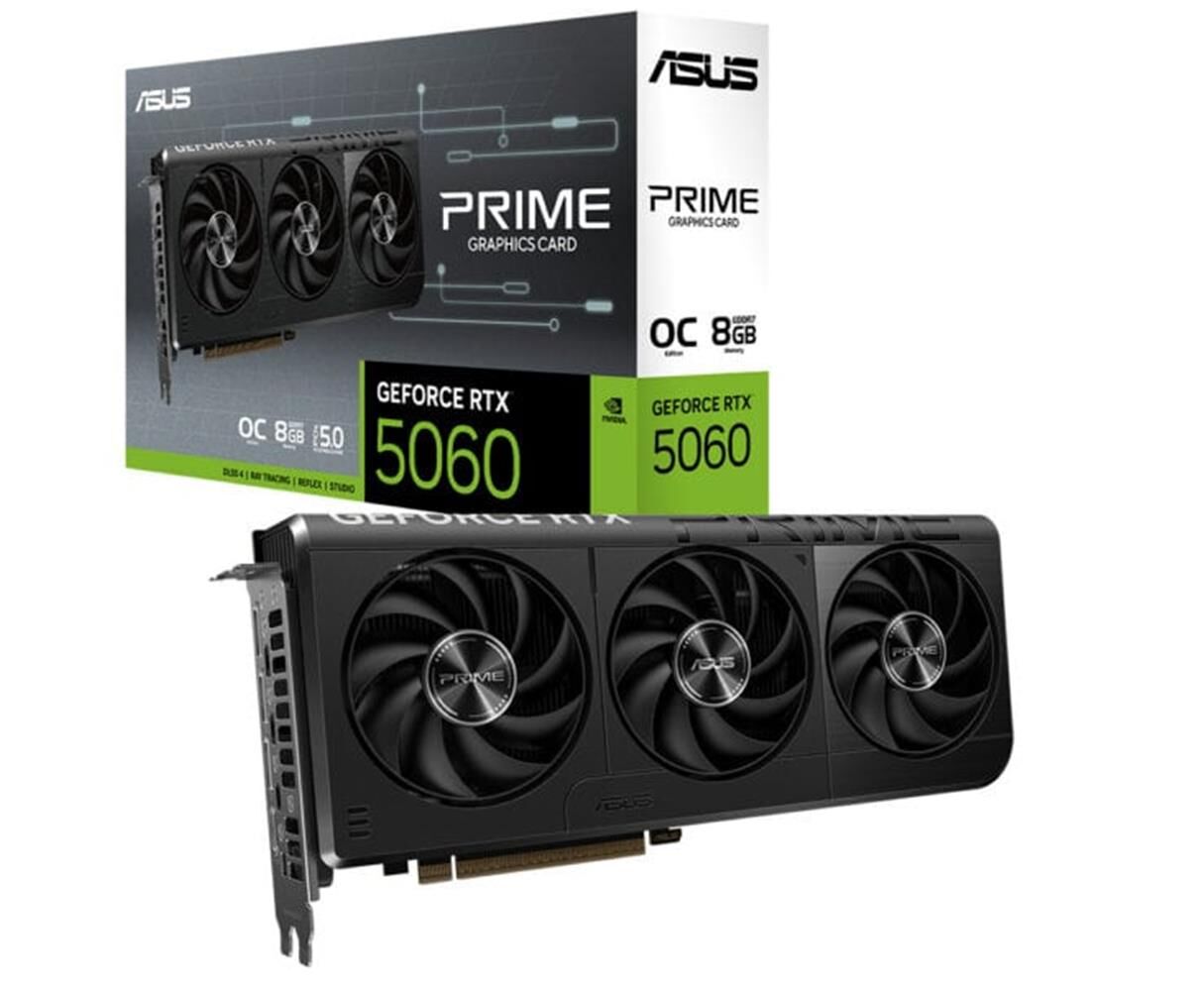 Asus Prime GeForce RTX 5060 OC PRIME-RTX5060-O8G 8GB GDDR7 128 Bit DLSS 4 Ekran Kartı