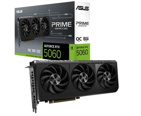 Asus Prime GeForce RTX5060 OC PRIME-RTX5060-O8G 8GB GDDR7 128 Bit DLSS 4 Ekran Kartı