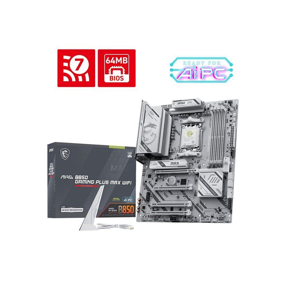 MSI MAG B850 GAMING PLUS MAX WIFI7 AM5 DDR5 8200+(OC)MHz