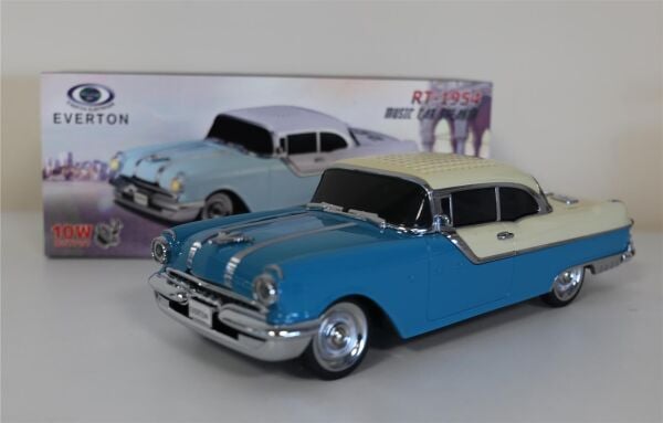 EVERTON RT-1954 Mavi Arabalı Bluetooth Fm-Usb-Tf-Aux Şarjlı Nostaljik Radyo