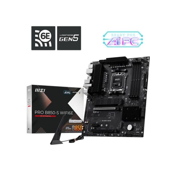 MSI PRO B850-S WIFI6E DDR5 8200MT/S 1XHDMI 1XDP 2XM.2 AM5 ATX (AMD AM5 9000/8000/7000 SERİLERİ İLE UYUMLU)