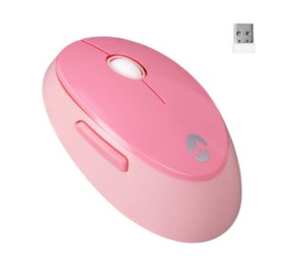 Everest ROUND KM-6282 Renkli Tuşlu Pembe Kablosuz Q Multimedia Klavye + Mouse Set